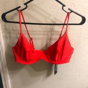 Red swim top